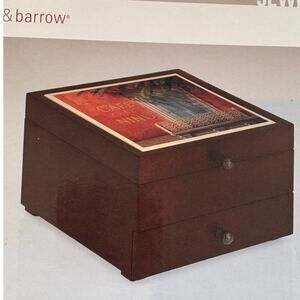 New in Box Vtg Croft & Barrow Cafe Chez Nino Jewelry Box 8.5"x6" Wood